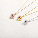 Love Projection Necklace For Women Stainless Steel Couple Necklace S7745210 - TUZZUT Qatar Online Shopping