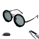 Adjustable Tint Polarized Round Sunglasses S494 - TUZZUT Qatar Online Shopping