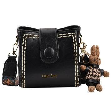 Pu Leather Bucket Shape Handbag B-381309 - TUZZUT Qatar Online Shopping