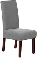 Stretch Dining Chair Covers Elastic High Back Dining Room Chair Cover - TUZZUT Qatar Online Shopping