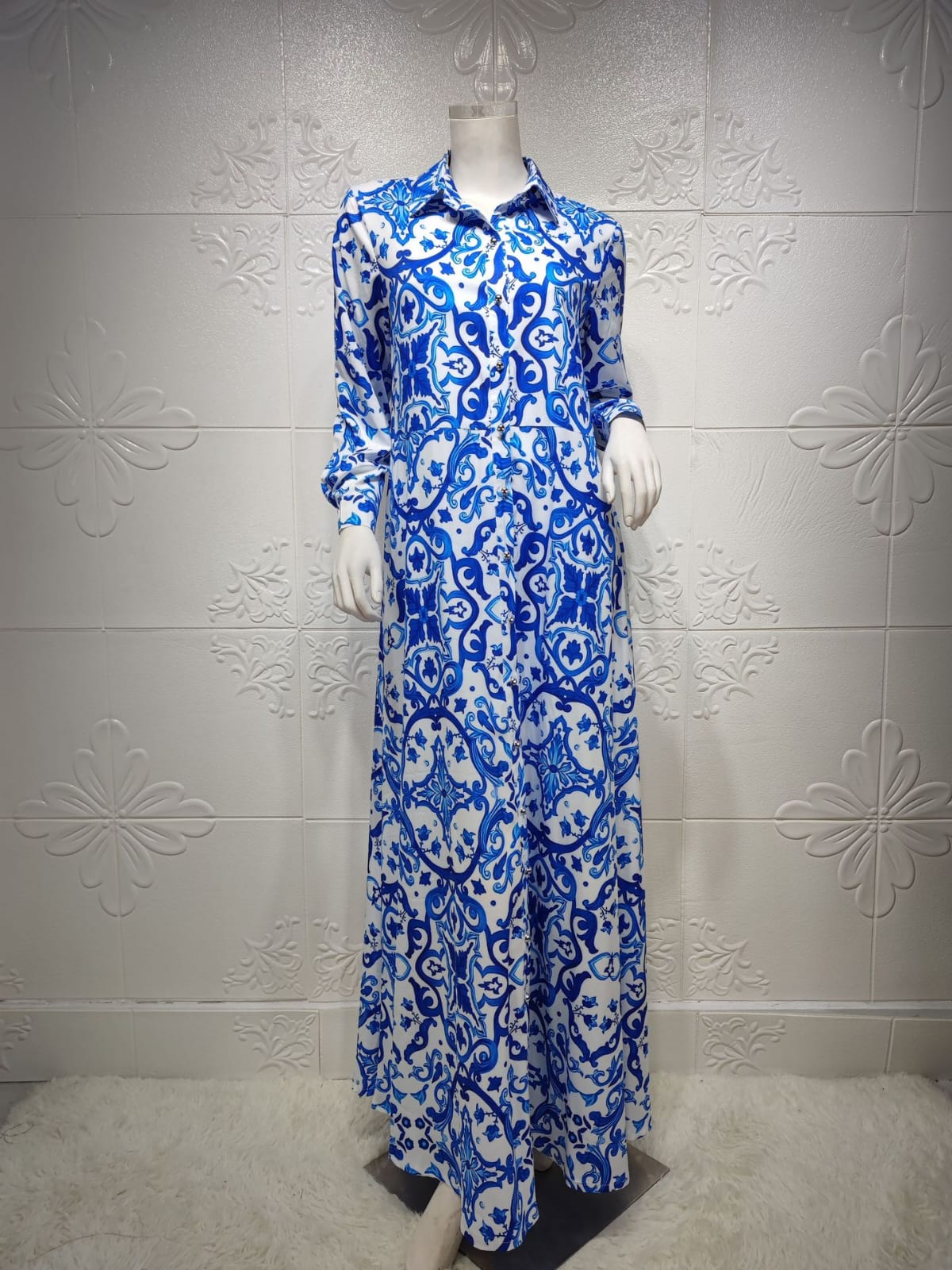 Women Floral Long Sleeve Dress 070947632 Women Floral Long Sleeve Dress 070947632