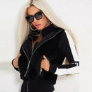 Women's Pants Uoozee Casual Contrast Color Zipper Long Sleeves Jacket&Pants Suits Simple Fashion Sportswear Activesuit For Women   S5110366 - TUZZUT Qatar Online Shopping