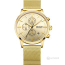 MEGIR Chronograph Stainless Steel Waterproof Men's Gold Watch MS2011GGD - TUZZUT Qatar Online Shopping
