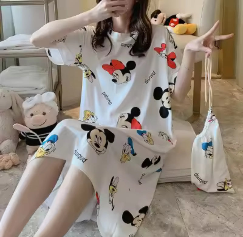 Cloth bag Mickey Minnie print Pajamas  1544064 - TUZZUT Qatar Online Shopping