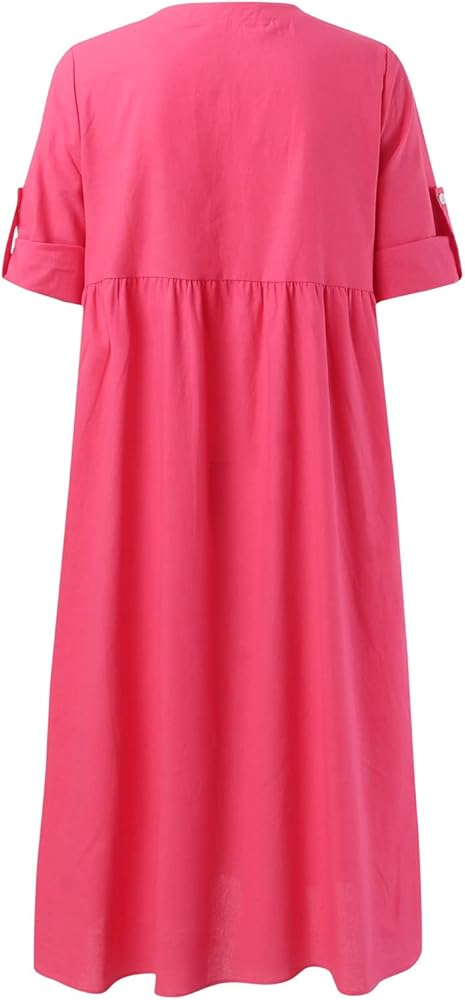 Women Fashion Casual Summer Linen Shirt   B72561 - TUZZUT Qatar Online Shopping