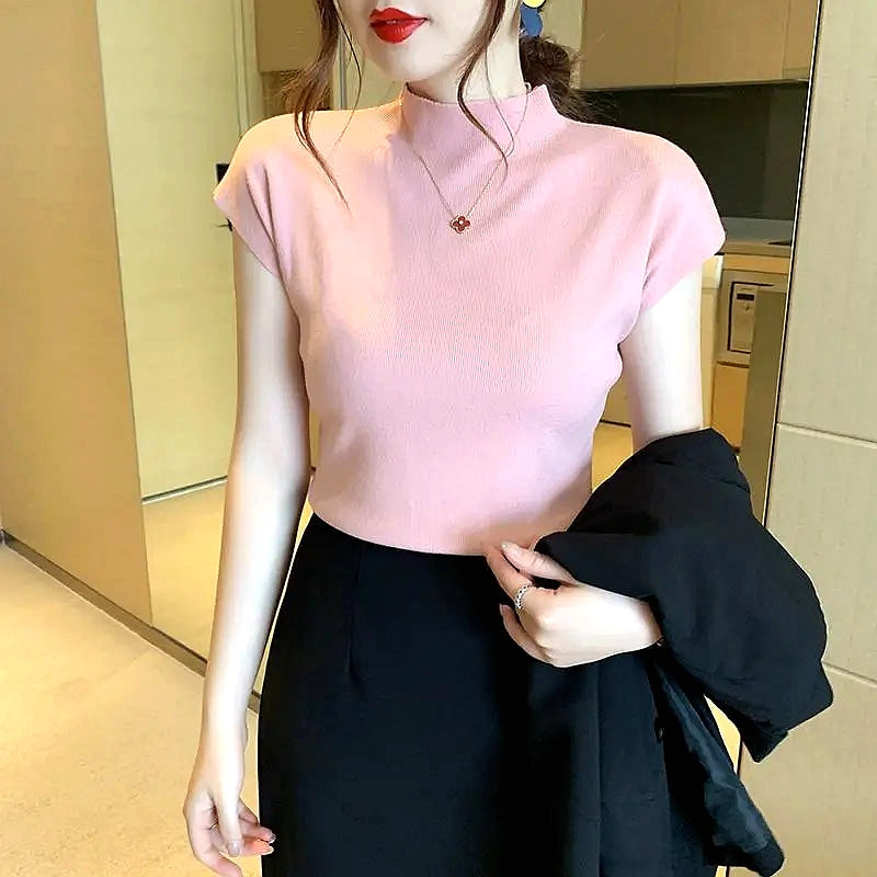 Women's Long Sleeve Solid Color Knit Top 377597 Women's Long Sleeve Solid Color Knit Top 377597