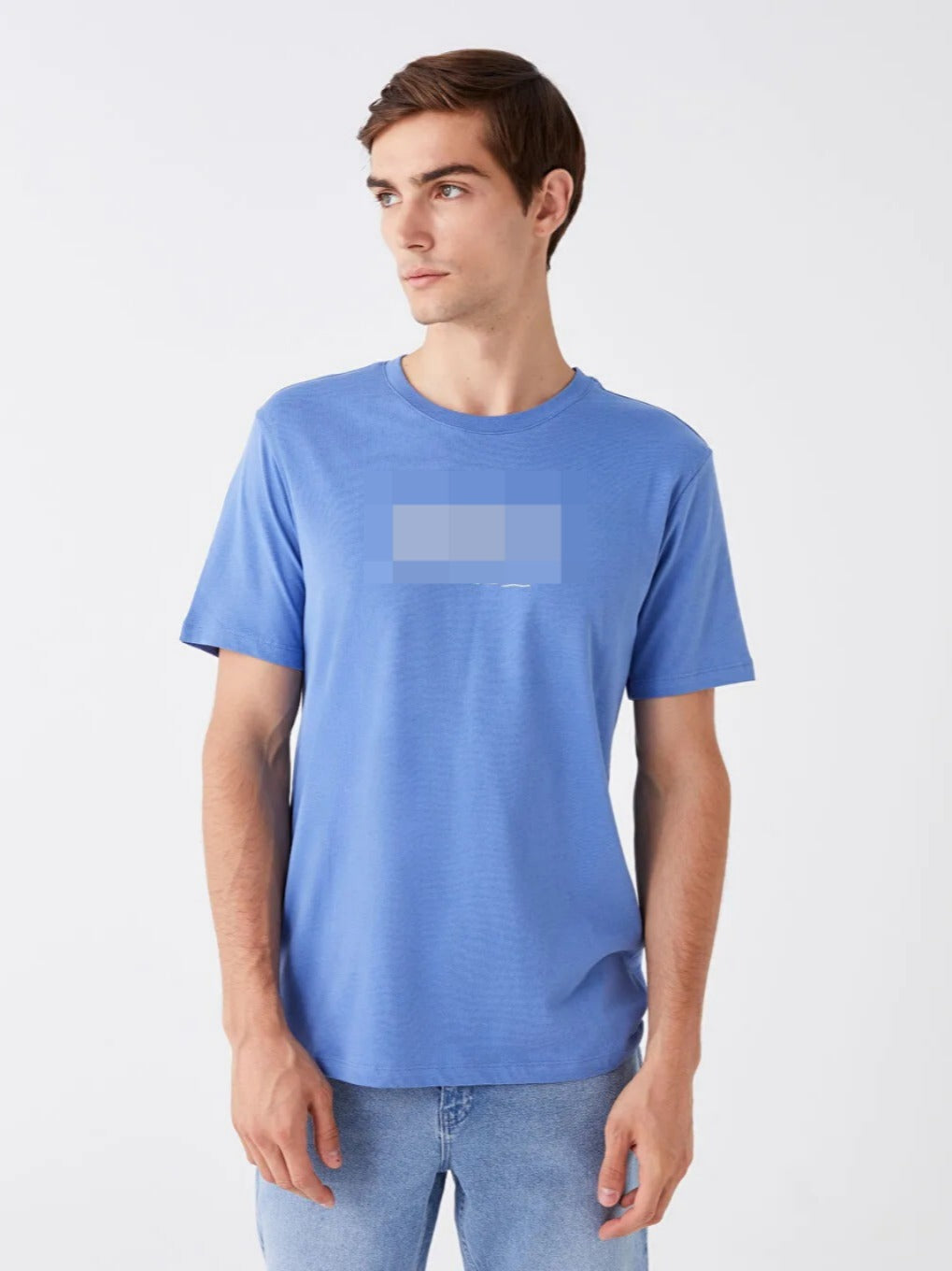 Men's Short Sleeve Crew Neck Printed Combed Cotton T-shirt PS-00142 Men's Short Sleeve Crew Neck Printed Combed Cotton T-shirt PS-00142