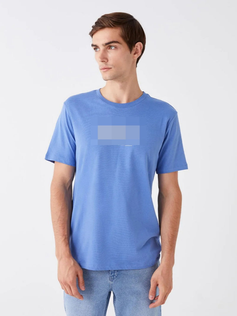 Men's Short Sleeve  Crew Neck  Printed Combed Cotton  T-shirt PS-00142 - TUZZUT Qatar Online Shopping