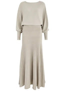 Ribbed-Knit Maxi Dress 172242 - TUZZUT Qatar Online Shopping