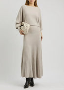 Ribbed-Knit Maxi Dress 172242 - TUZZUT Qatar Online Shopping