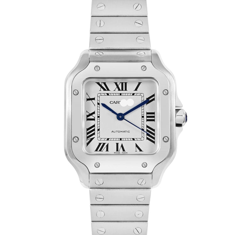 Luxury Stainless Steel White Dial Silver Watch W1007 - TUZZUT Qatar Online Shopping