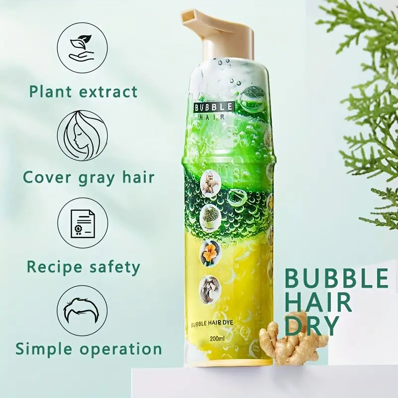 Qianzilan Shunya Instant Bubble Hair Dye - Hair Colouring Shampoo Cream- 200ml - Tuzzut.com Qatar Online Shopping