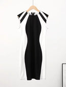 Summer Women Sexy Sheath Mini Dress Sleeveless Package Hip Short Dresses   S97013 - TUZZUT Qatar Online Shopping