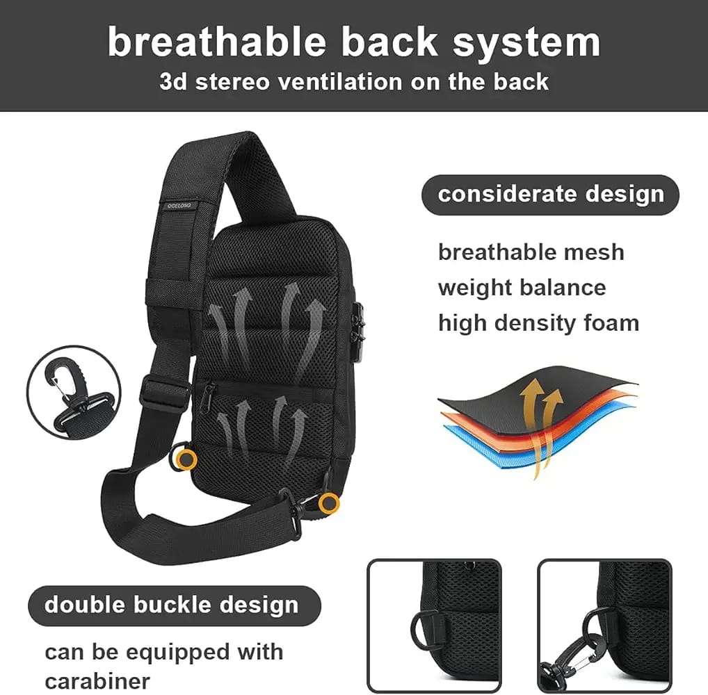 Mens Side Chest Bag with USB,Tablet Water Scratch Resistant Shoulder Bag with two Handle for Travel Daily Use - S4370202 Mens Side Chest Bag with USB,Tablet Water Scratch Resistant Shoulder Bag with two Handle for Travel Daily Use - S4370202