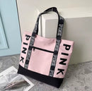 PINK Letter Tote Handbag B1001 - TUZZUT Qatar Online Shopping