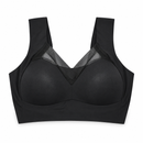 Black Wide-Strap Mesh V-Neck Bra 2269