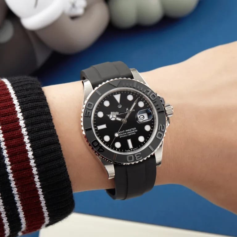 Yacht-Master Oysterflex Black Dial RLX983 - TUZZUT Qatar Online Shopping