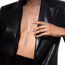 White Gold Diamond Necklace DN2126 - TUZZUT Qatar Online Shopping