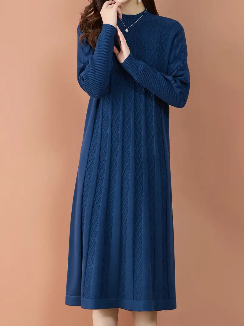 Women'S Cozy Long Sleeve High-Neck Dress 7012521 Women'S Cozy Long Sleeve High-Neck Dress 7012521