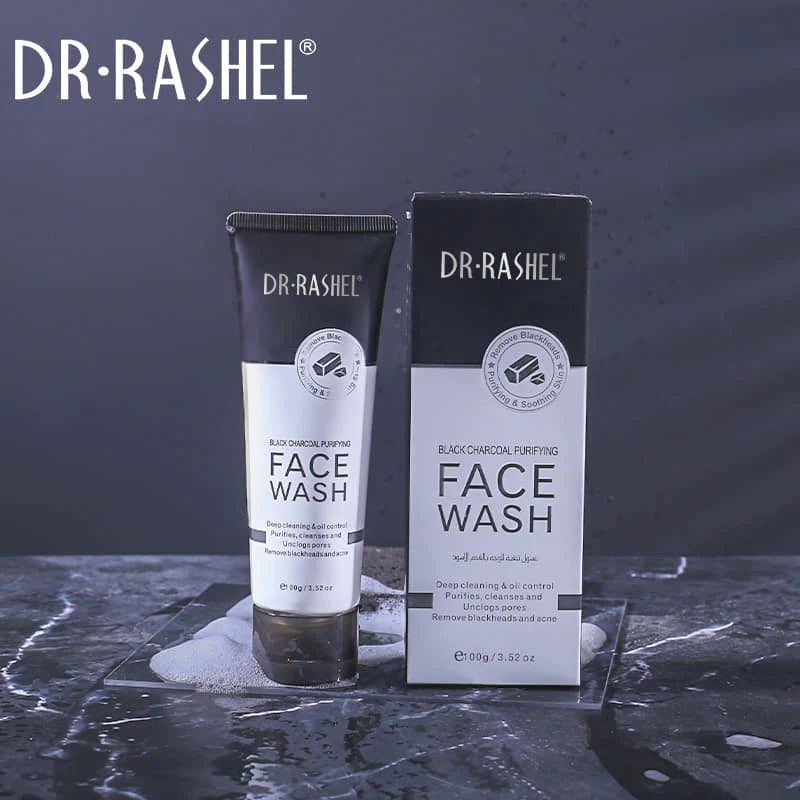 Dr.Rashel Black Charcoal Purifying Face Wash - 100g DRL-1726