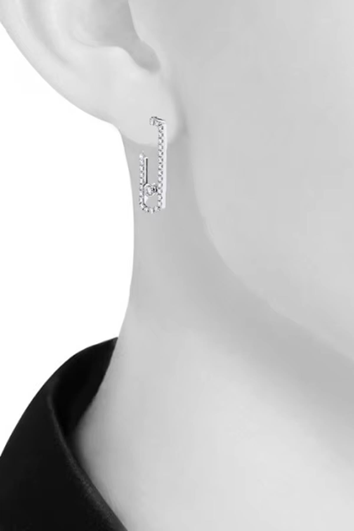 Zircon Solitaire Paperclip Nail Earring S4275483 Zircon Solitaire Paperclip Nail Earring S4275483