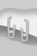 Zircon Solitaire Paperclip Nail Earring S4275483