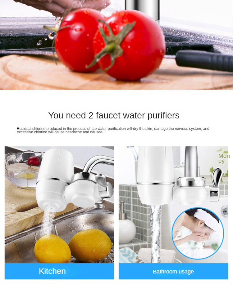 Universal Tap Water Purifier Clean Kitchen Faucet Washable Filter - Tuzzut.com Qatar Online Shopping