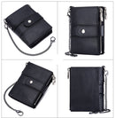 HUMERPAUL Short Wallet Men Genuine Leather Zipper Coin Pocket High Quality Male RFID Card Holder Purse Vintage Credential Walet BP804 - Tuzzut.com Qatar Online Shopping