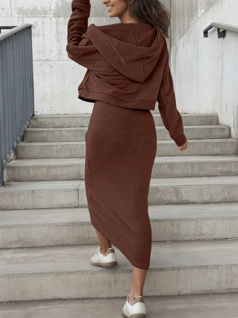 Women's Casual solid color shoulder hoodie plain sleeveless  H40 - TUZZUT Qatar Online Shopping