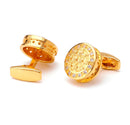 2pcs Men's Cufflin Luxury Crystal High Quality French Tuxedo Formal Shirt Business Gifts Gold Cuff Links Jewelry XK18S002 - TUZZUT Qatar Online Shopping