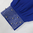 Women's Long Sleeve Solid Color Rhinestones/Gems/Crystals Jalabiya 457665 - TUZZUT Qatar Online Shopping