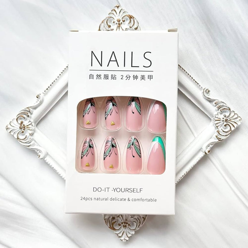 24pcs Natural Delicate & Comfortable Removable Fake Nails  4436943 - TUZZUT Qatar Online Shopping