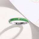 1pc Fashion Multicolor Silver Rings Women S3669672(Size8