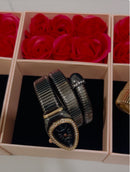 Quartz glittering snake wrist watch for women WAT2346 - TUZZUT Qatar Online Shopping