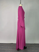 Elegant Deep V-Neck Pleated Formal Gown Evening Dress 147655 - TUZZUT Qatar Online Shopping