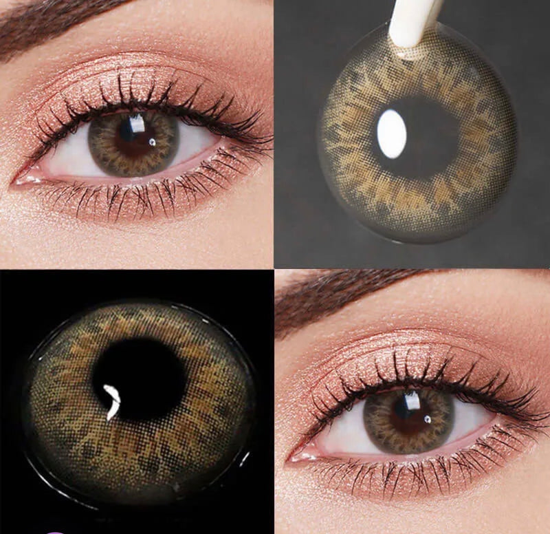 Unibling Dawn Brown Contact Lenses for Eyes (1 Pair) - TUZZUT Qatar Online Shopping