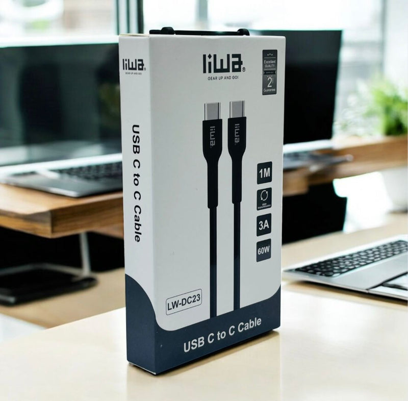 Liwa USB C to C Cable 1M LW-DC23 - TUZZUT Qatar Online Shopping