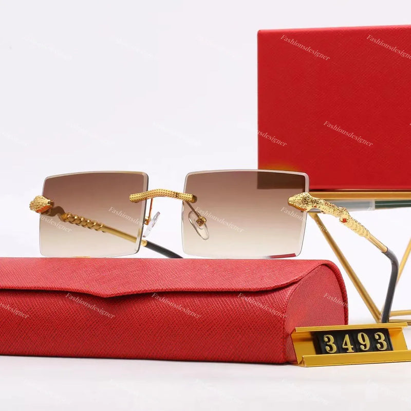 Mens Rimless Sunglasses With Gold Frames S1990 - TUZZUT Qatar Online Shopping