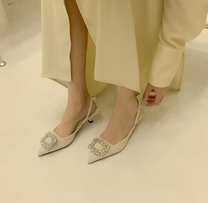 Women's Sandals Square Buckle Toe Shoes    S386997 - TUZZUT Qatar Online Shopping