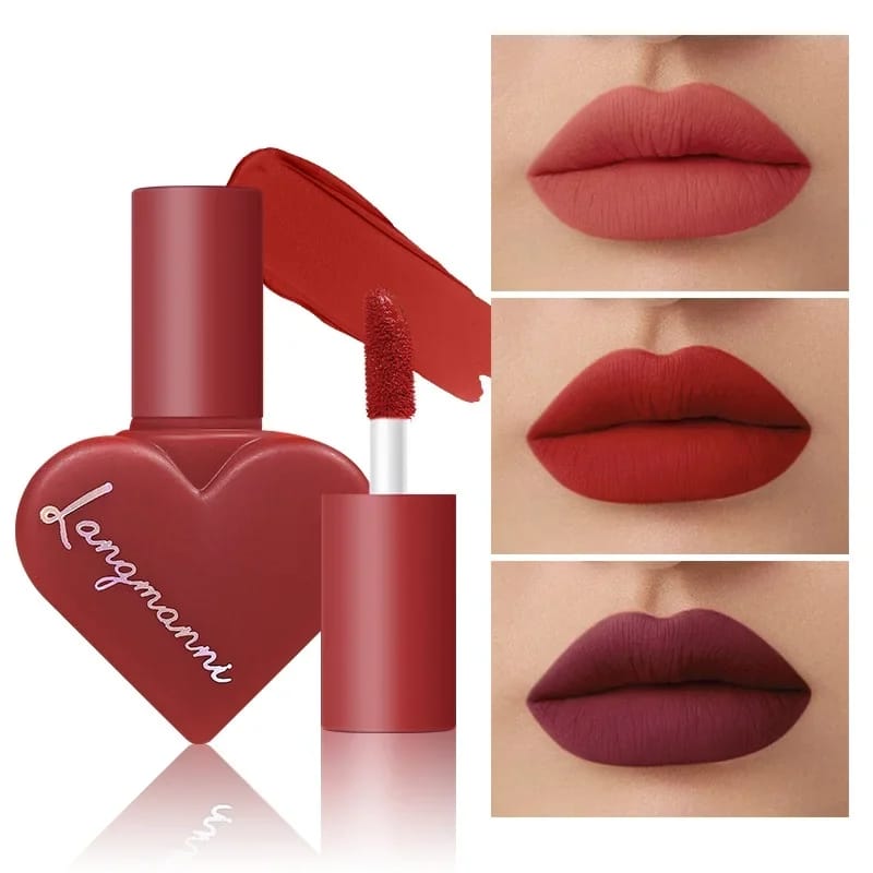 12 Colors Lipstick Set Matte Lip Cheek Mud Heart Shaped Lipgloss Velvet Texture Gift Makeup Set Box - Tuzzut.com Qatar Online Shopping