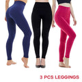 3 Pcs Assorted Colors Women's Fashion Leggings - Tuzzut.com Qatar Online Shopping