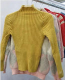 Autumn and Winter Slim Half Turtleneck Knitted Sweater Women Solid Color Thin Korean Pullover Thread Long Sleeve Basic Sweater X4341211 - Tuzzut.com Qatar Online Shopping