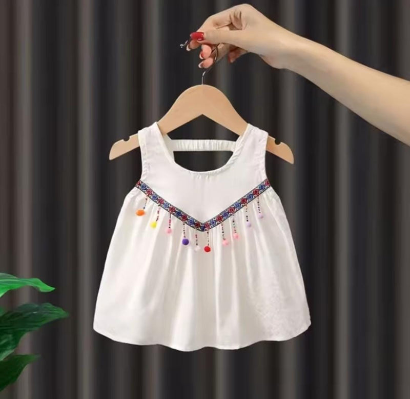 Girls Suit Wear Vest + Ethnic Style Loose Trousers 2-piece Set   1600774 - TUZZUT Qatar Online Shopping