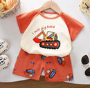 Boys Cartoon Shorts Suits Short Sleeve Dress    1671945 - TUZZUT Qatar Online Shopping