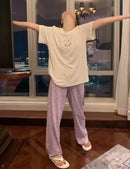 Women's Silk Short-Sleeved Two-Piece Set     X5033367 - TUZZUT Qatar Online Shopping