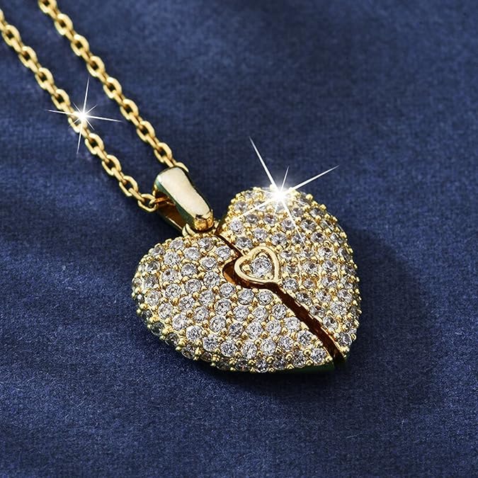 Broken Heart Necklace BH999 - TUZZUT Qatar Online Shopping