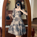 Women's Ankle Length Short Sleeve Tea Dresses 569046 - TUZZUT Qatar Online Shopping