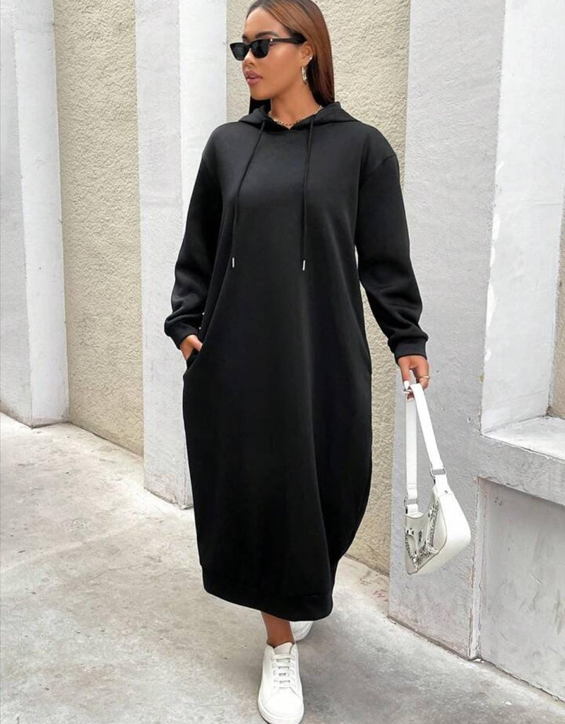 Women's Fashion Outfit Casual Hoodie Dress   S0203610 - TUZZUT Qatar Online Shopping