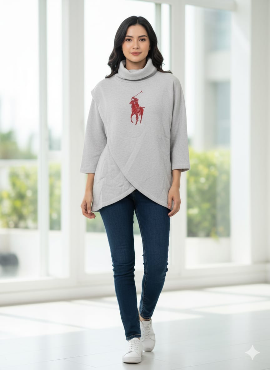 Asymmetrical Turtleneck Sweater X2947851