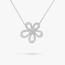 Flowerlace pendant White Gold Diamond Necklace DN2127 - TUZZUT Qatar Online Shopping
